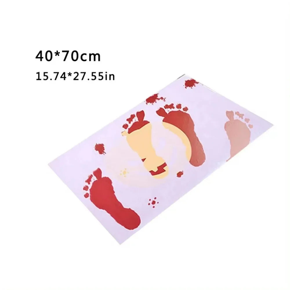 Spooky Color-Changing Bloody Footprint Bath Mat – Turns Red When Wet!
